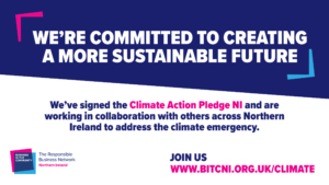 Graphic that shows company has signed the Climate Action Pledge