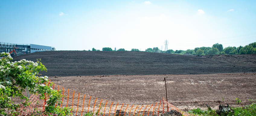 A brownfield site awaits development to highlight environmental liability insurance offered by ATG Group on brownfield land remediation.